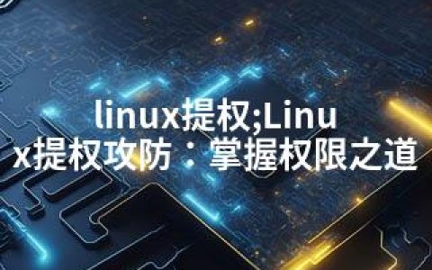 linux提权;Linux提权攻防：掌握权限之道