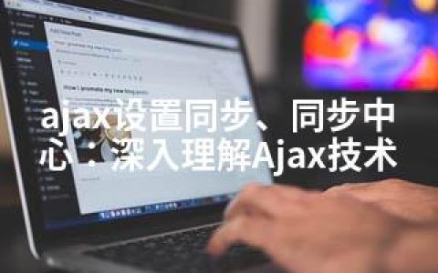 ajax设置同步、同步中心：深入理解Ajax技术