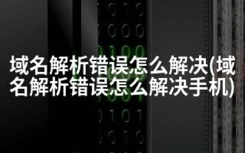 域名解析错误怎么解决(域名解析错误怎么解决手机)