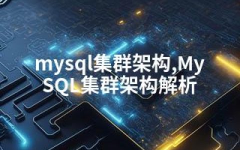 mysql集群架构,MySQL集群架构解析