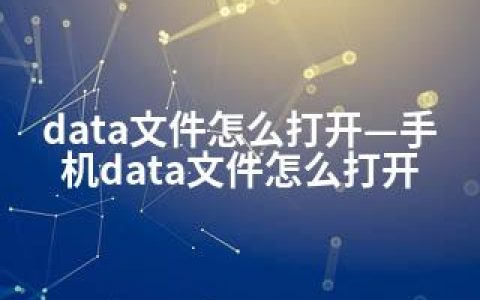 data文件怎么打开—手机data文件怎么打开