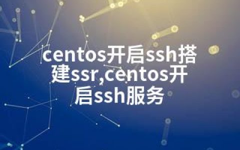 centos开启ssh搭建ssr,centos开启ssh服务
