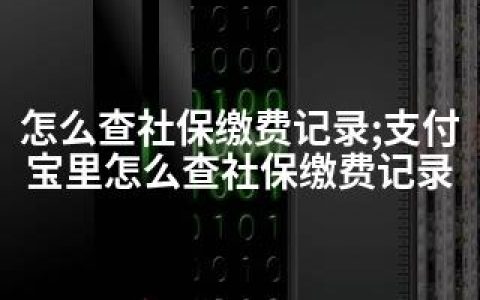 怎么查社保缴费记录;支付宝里怎么查社保缴费记录