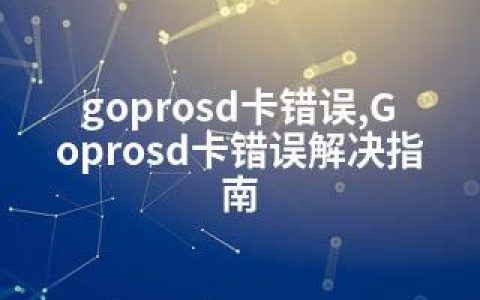 goprosd卡错误,Goprosd卡错误解决指南