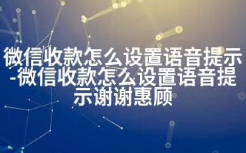 微信收款怎么设置语音提示-微信收款怎么设置语音提示谢谢惠顾