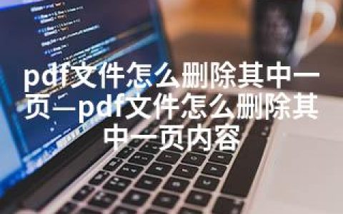 pdf文件怎么删除其中一页—pdf文件怎么删除其中一页内容