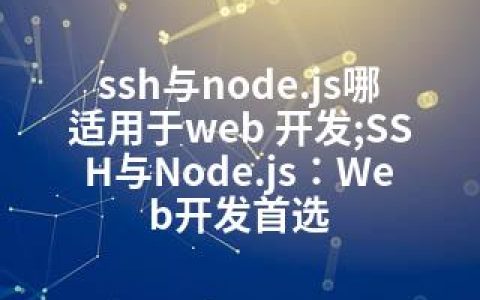 ssh与node.js哪适用于web 开发;SSH与Node.js：Web开发