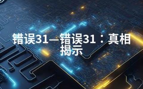 错误31—错误31：真相揭示