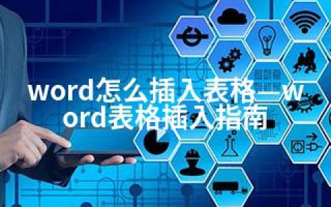 word怎么插入表格—word表格插入指南