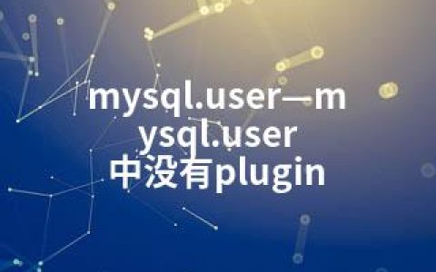 mysql.user—mysql.user 中没有plugin