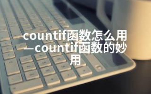 countif函数怎么用—countif函数的妙用