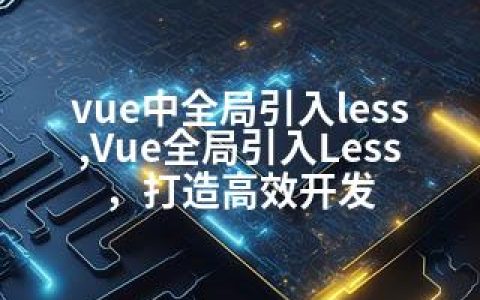 vue中全局引入less,Vue全局引入Less，打造高效开发