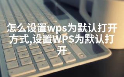 怎么设置wps为默认打开方式,设置WPS为默认打开