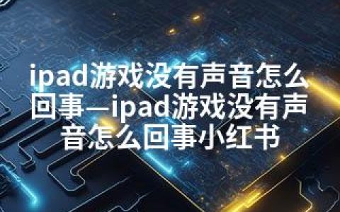 ipad游戏没有声音怎么回事—ipad游戏没有声音怎么回事小红书