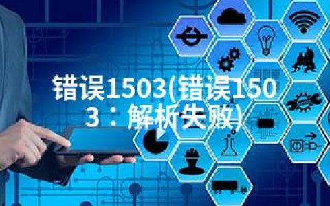 错误1503(错误1503：解析失败)