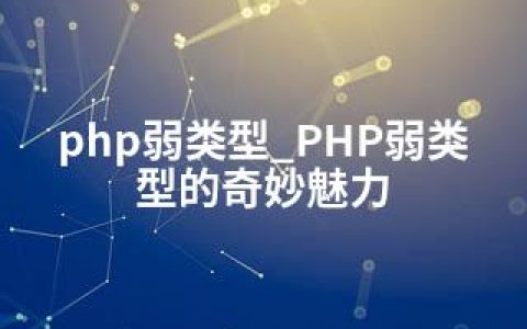 php弱类型_PHP弱类型的奇妙魅力