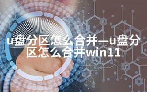 u盘分区怎么合并—u盘分区怎么合并win11