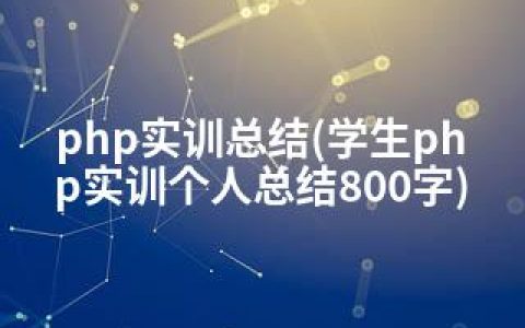 php实训总结(学生php实训个人总结800字)