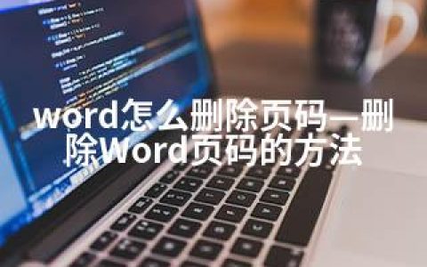 word怎么删除页码—删除Word页码的方法