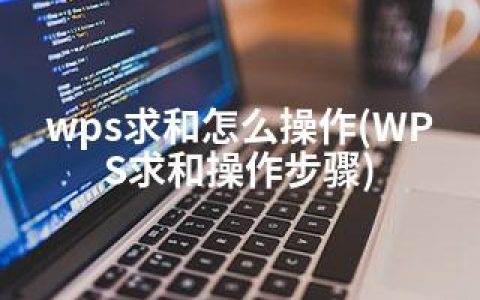 wps求和怎么操作(WPS求和操作步骤)