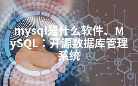 mysql是什么软件、MySQL：开源数据库管理系统