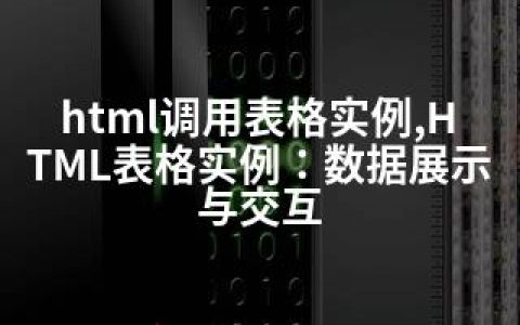 html调用表格实例,HTML表格实例：数据展示与交互