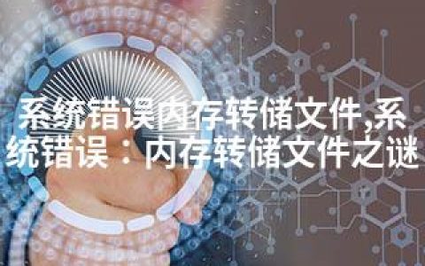系统错误内存转储文件,系统错误：内存转储文件之谜