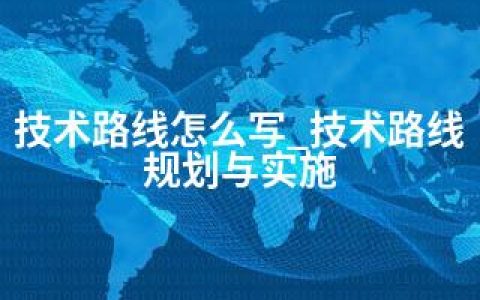 技术路线怎么写_技术路线规划与实施