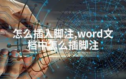 怎么插入脚注,word文档中怎么插脚注