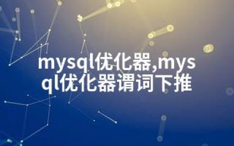 mysql优化器,mysql优化器谓词下推