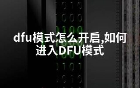 dfu模式怎么开启,如何进入DFU模式