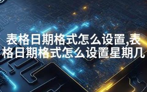 表格日期格式怎么设置,表格日期格式怎么设置星期几