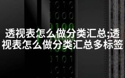透视表怎么做分类汇总;透视表怎么做分类汇总多标签
