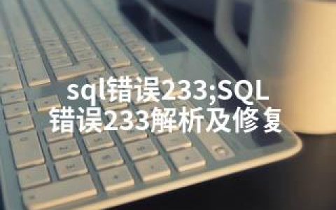 sql错误233;SQL错误233解析及修复