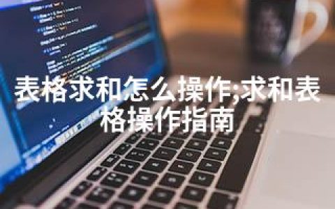 表格求和怎么操作;求和表格操作指南