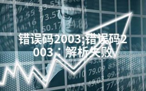 错误码2003;错误码2003：解析失败