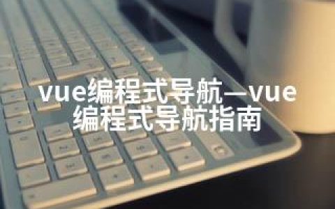 vue编程式导航—vue编程式导航指南