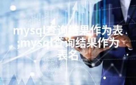 mysql查询结果作为表;mysql查询结果作为表名