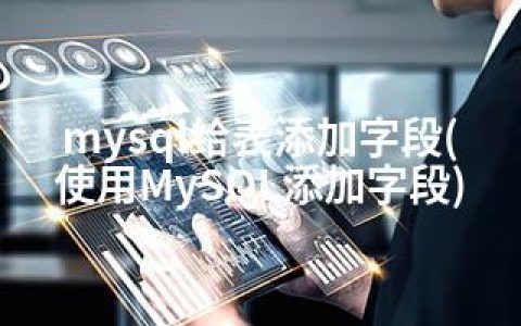 mysql给表添加字段(使用MySQL添加字段)