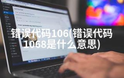 错误代码106(错误代码1068是什么意思)