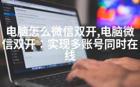 电脑怎么微信双开,电脑微信双开：实现多账号同时在线