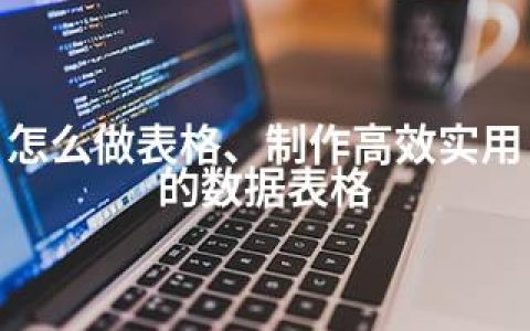 怎么做表格、制作高效实用的数据表格