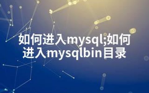 如何进入mysql;如何进入mysqlbin目录