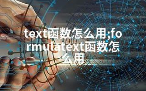 text函数怎么用;formulatext函数怎么用