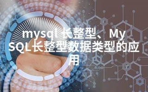 mysql 长整型、MySQL长整型数据类型的应用