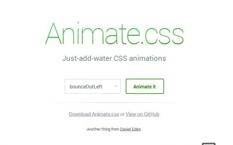 分享一个跨浏览器的 CSS3 动画库Animate.css 