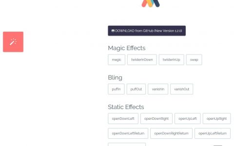 分享一个独特的CSS3动画库-Magic CSS3 Animations动画