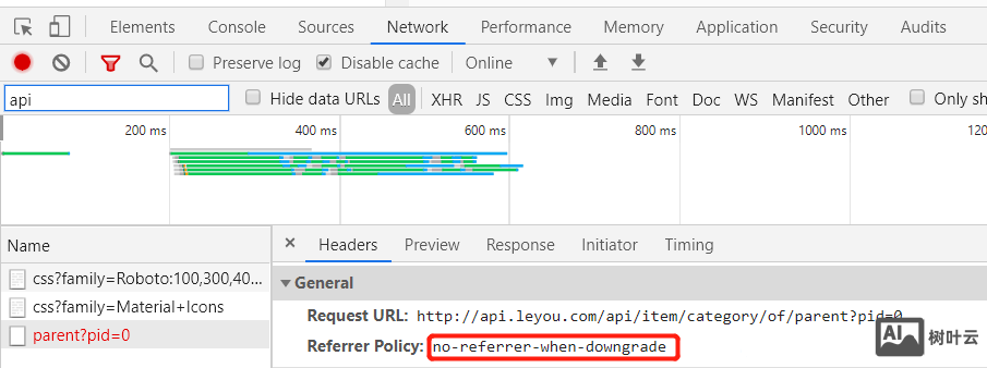 websocket项目网站请求出现Referrer Policy:no-referrer-when-downgrade问题