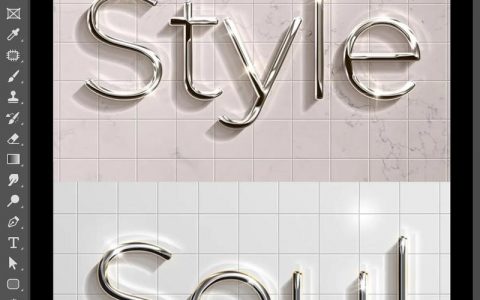 ps如何制作变型的英文字母