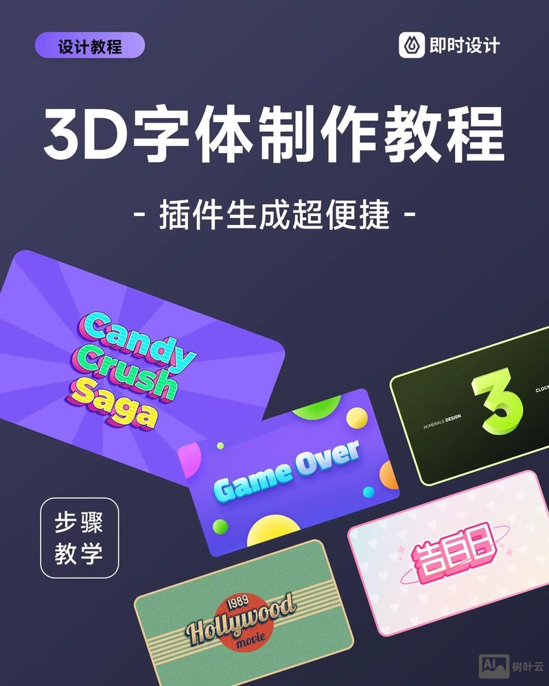 如何做3d字体效果图